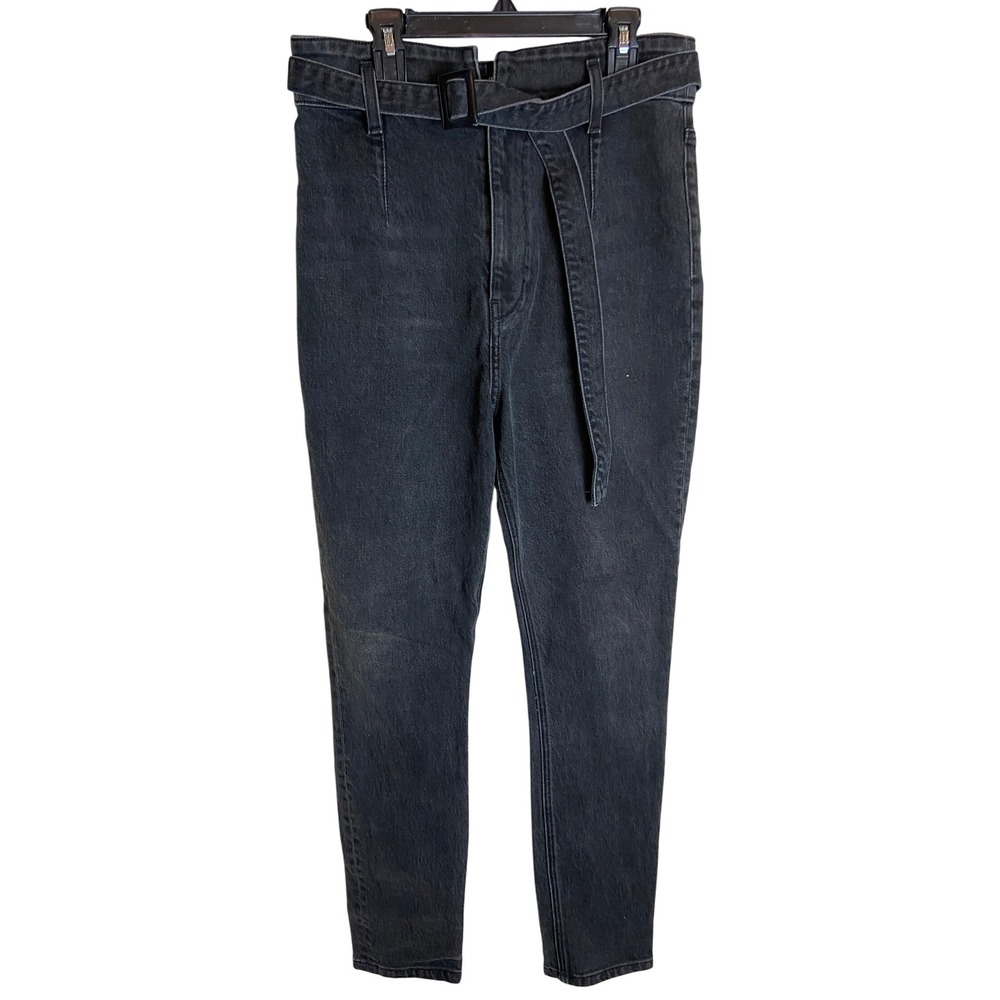 Reformation Jeans Black Kayo High Rise Skinny With Belt Womens Size 28